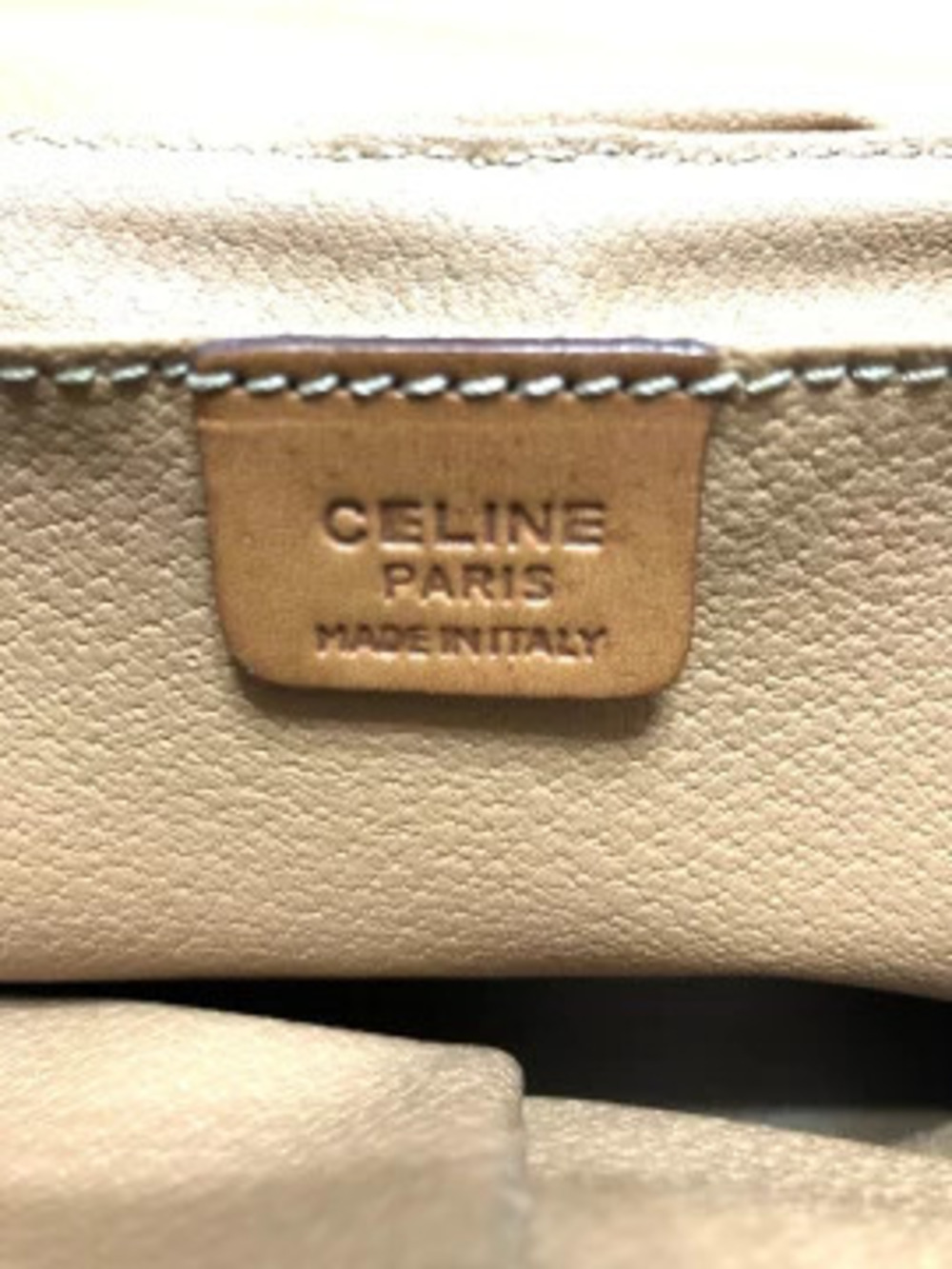 Celine Handbag Macadam brown dark vinyl chloride leather - Picture 5 of 5